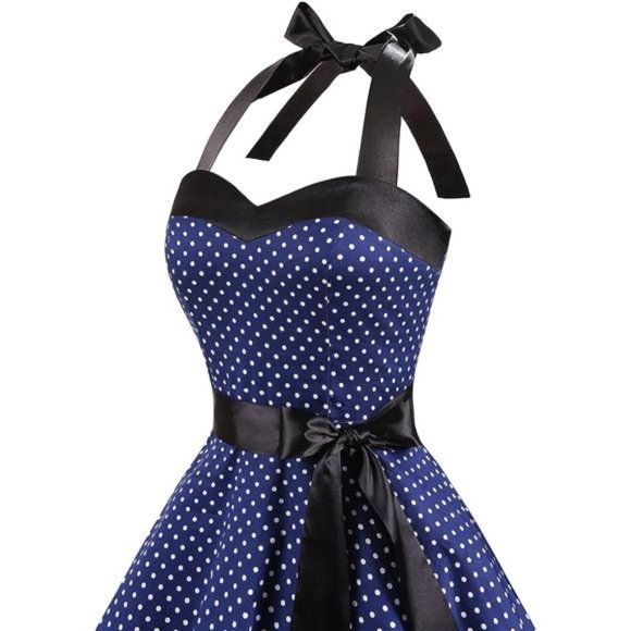 Women Beautiful 1950s Vintage Cocktail Party Retro Wedding Audrey Hepburn Dress - Picture 3 of 5